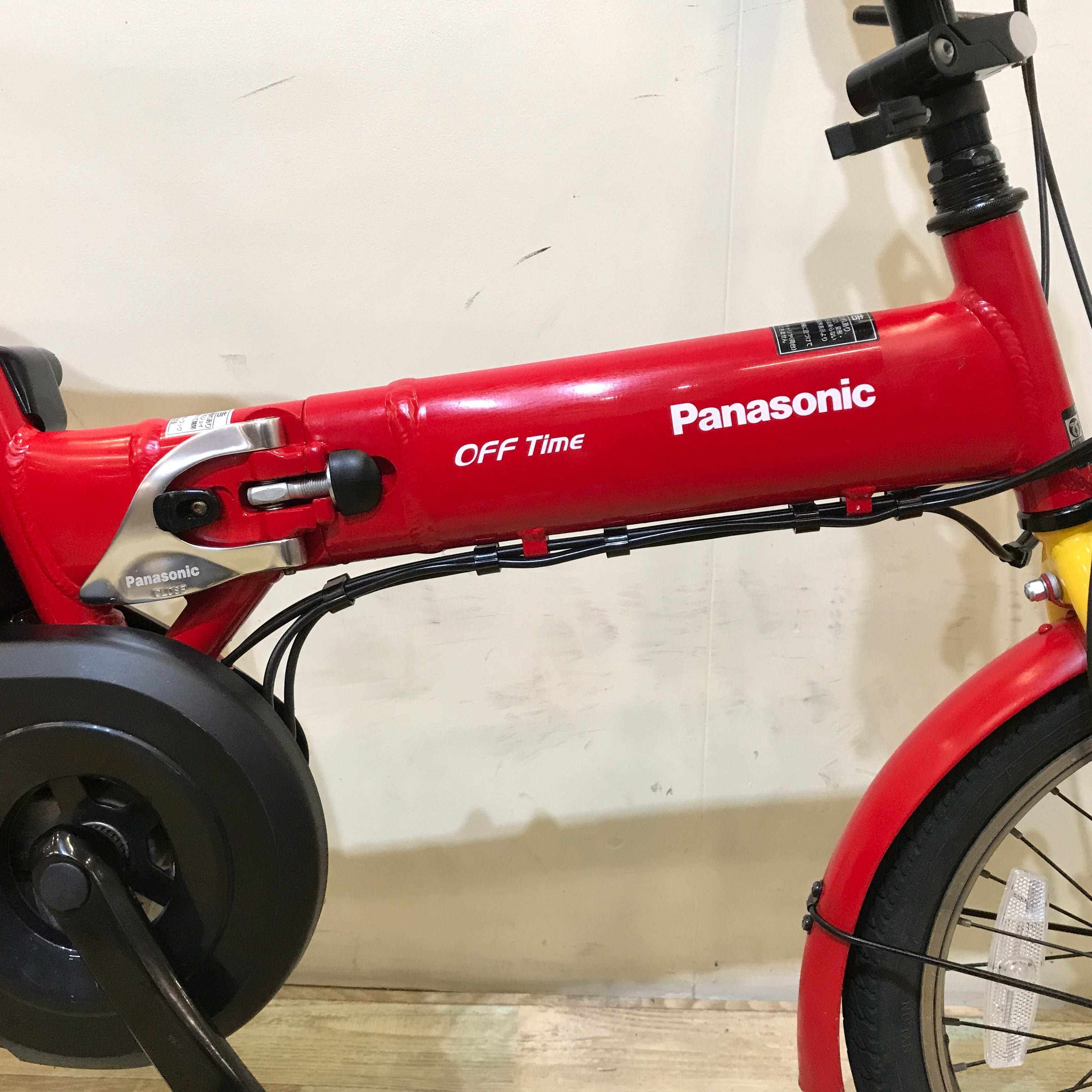 送料無料 条件付き  パナソニック折り畳み式 前18/後20型 電動自転車中古車 Panasonic パナソニック 電動自転車 オフタイム 前18/後20インチ