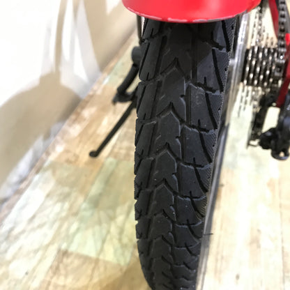 折りたたみ パナソニック オフタイム レッド × イエロー 前18×後20インチ KN134【中古車】