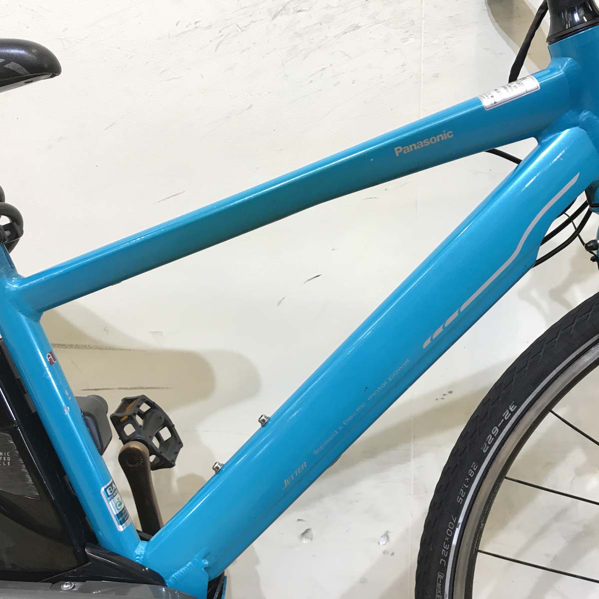 中古電動自転車 パナソニック ジェッター ブルー 700C KG094