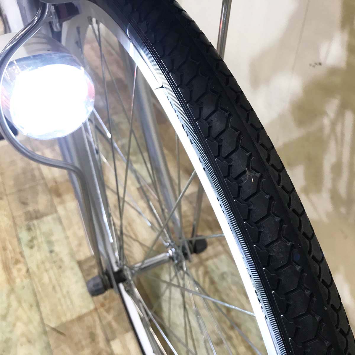 中古電動自転車 パナソニック ビビ NX シルバー 26インチ KB089