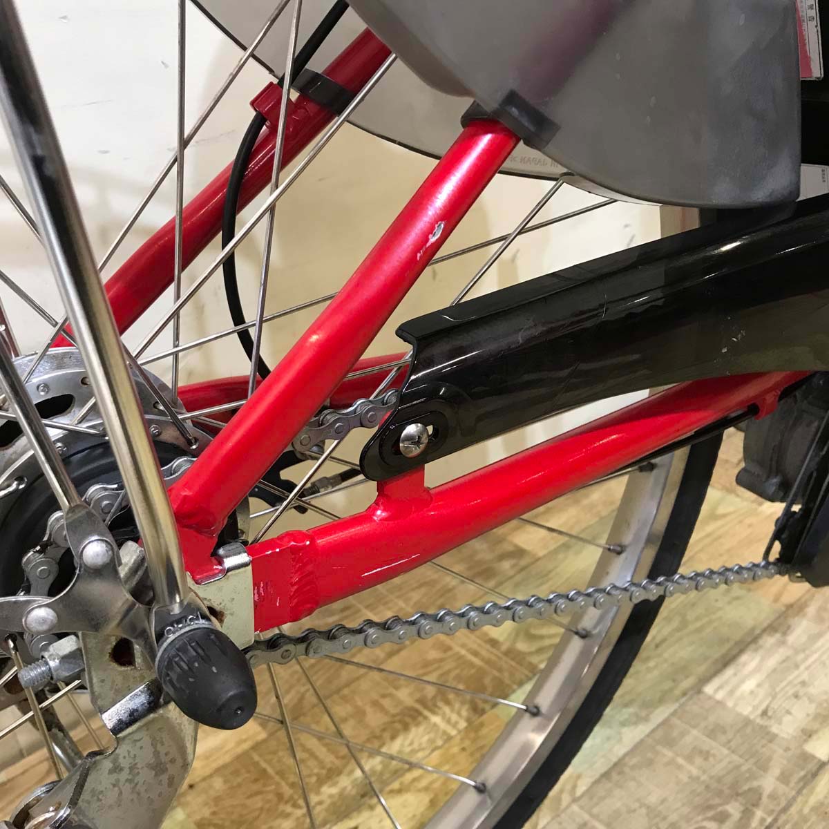 中古電動自転車  ヤマハ PAS ナチュラ XL スーパー レッド 26インチ KB091 