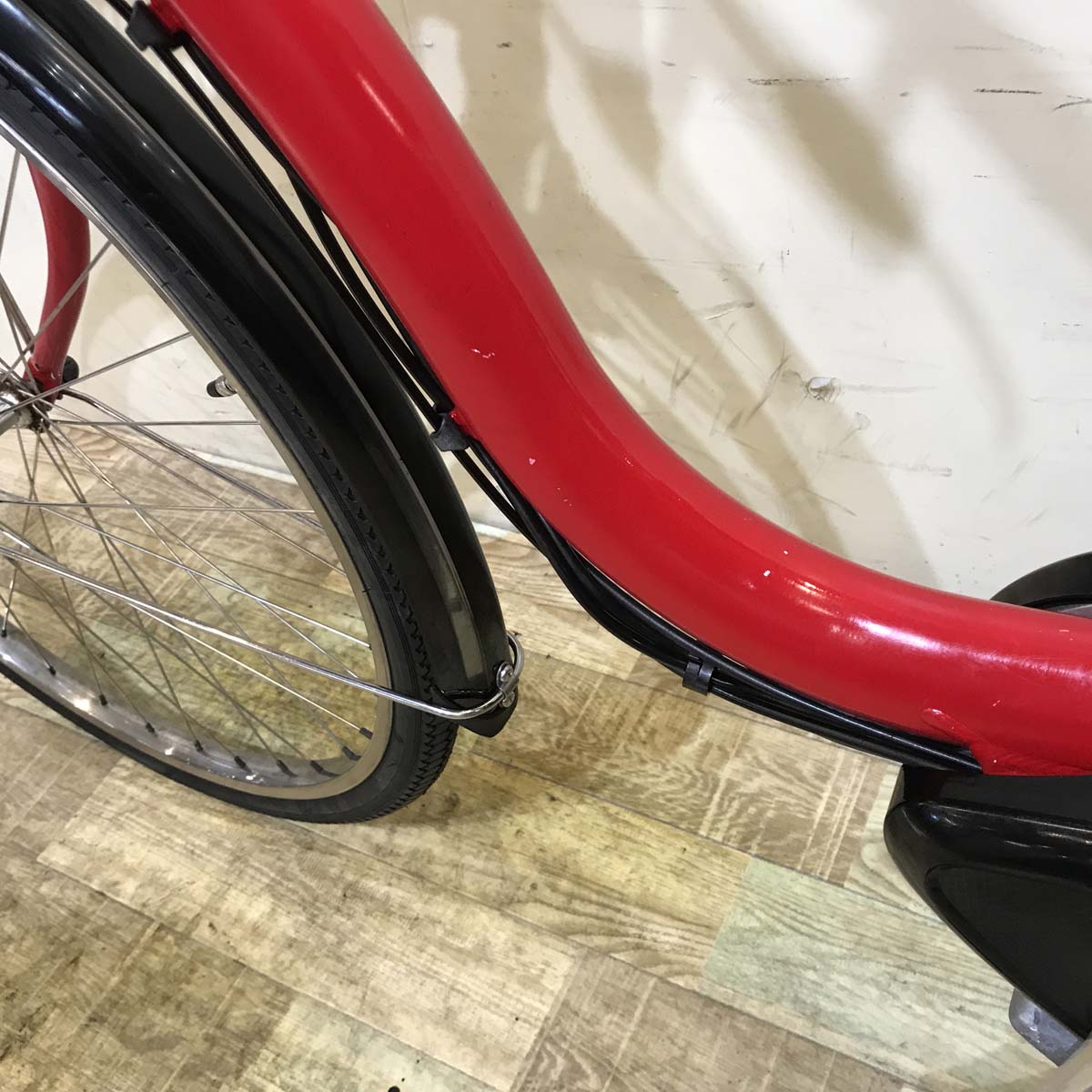中古電動自転車  ヤマハ PAS ナチュラ XL スーパー レッド 26インチ KB091 