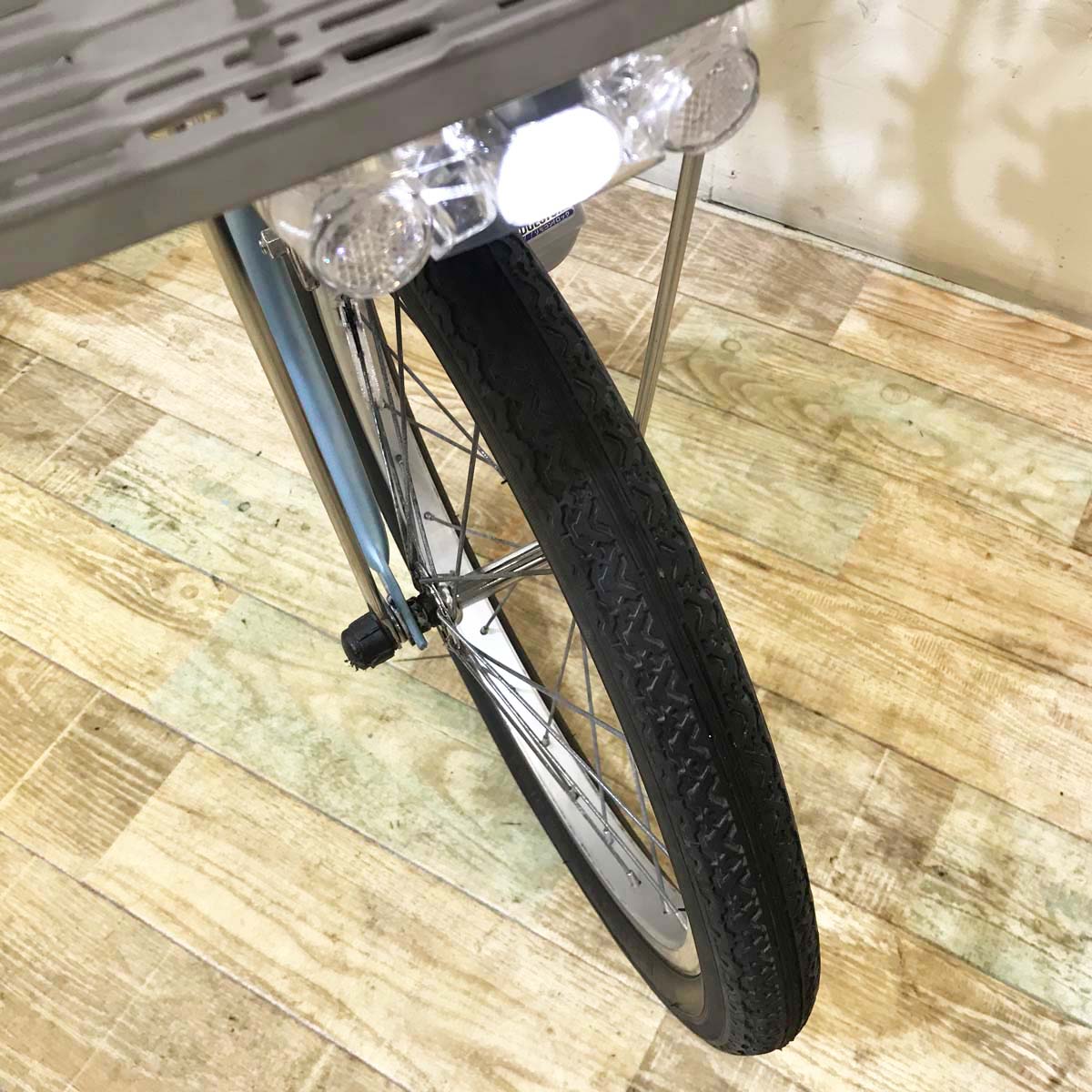 中古電動自転車 ブリヂストン アシスタ ワゴン ブルー 前18×後16インチ KB092