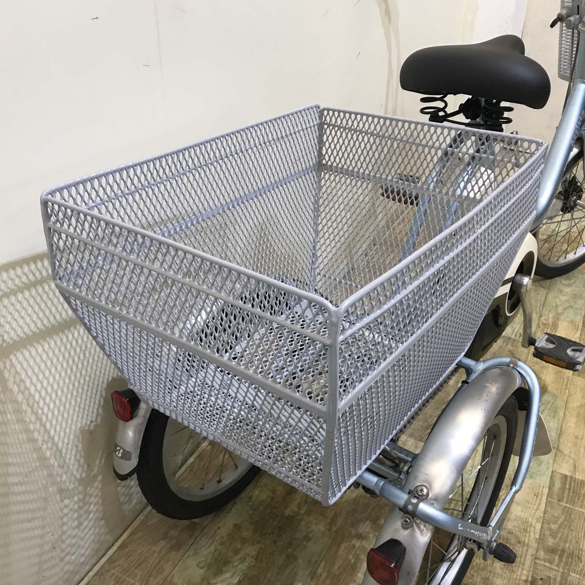中古電動自転車 ブリヂストン アシスタ ワゴン ブルー 前18×後16インチ KB092
