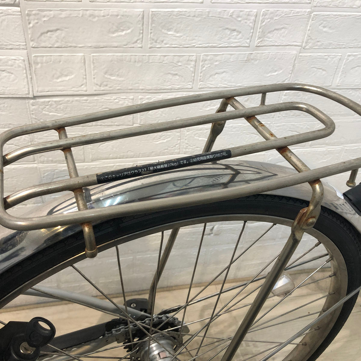 中古電動自転車 パナソニック ビビ TX シルバー 26インチ YD017