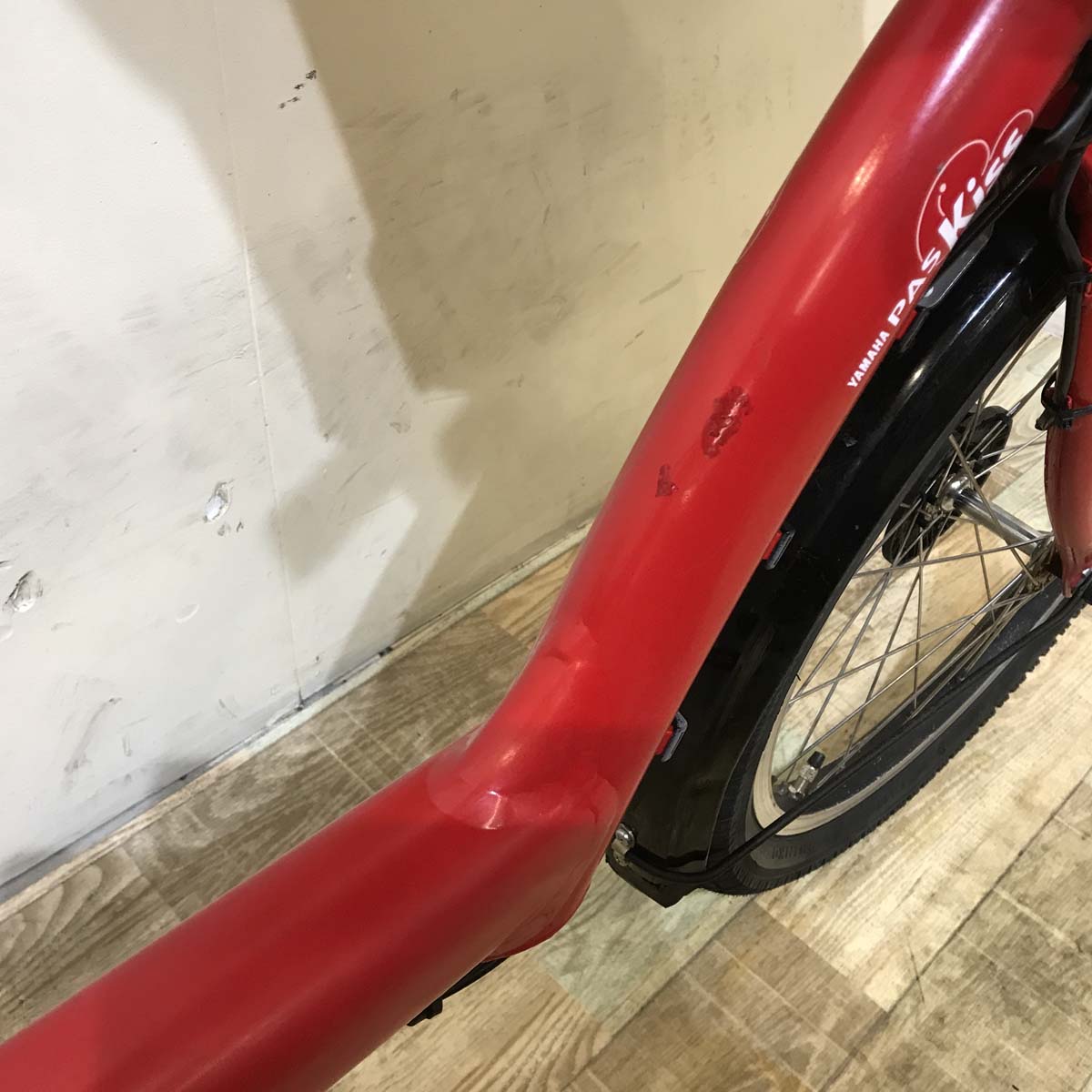中古電動自転車 ヤマハ PAS Kiss mini パス キッス ミニ レッド 20インチ KB094