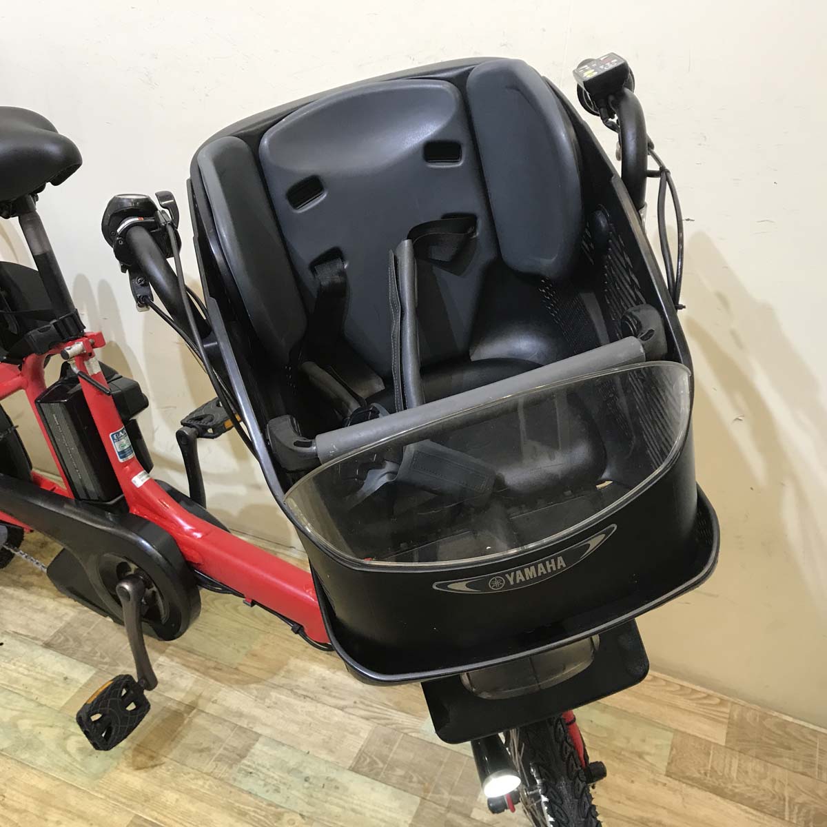 中古電動自転車 ヤマハ PAS Kiss mini パス キッス ミニ レッド 20インチ KB094