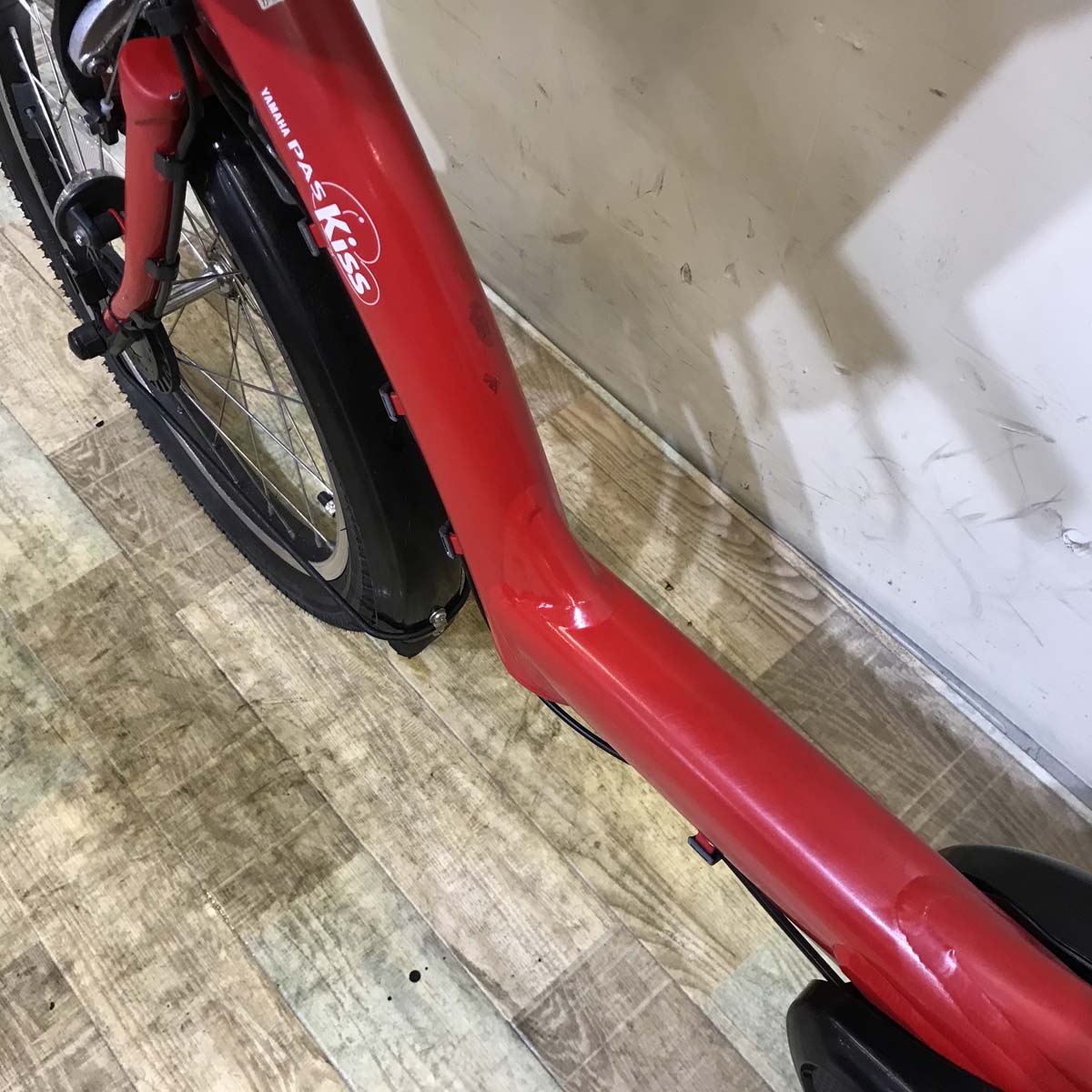 中古電動自転車 ヤマハ PAS Kiss mini パス キッス ミニ レッド 20インチ KB094