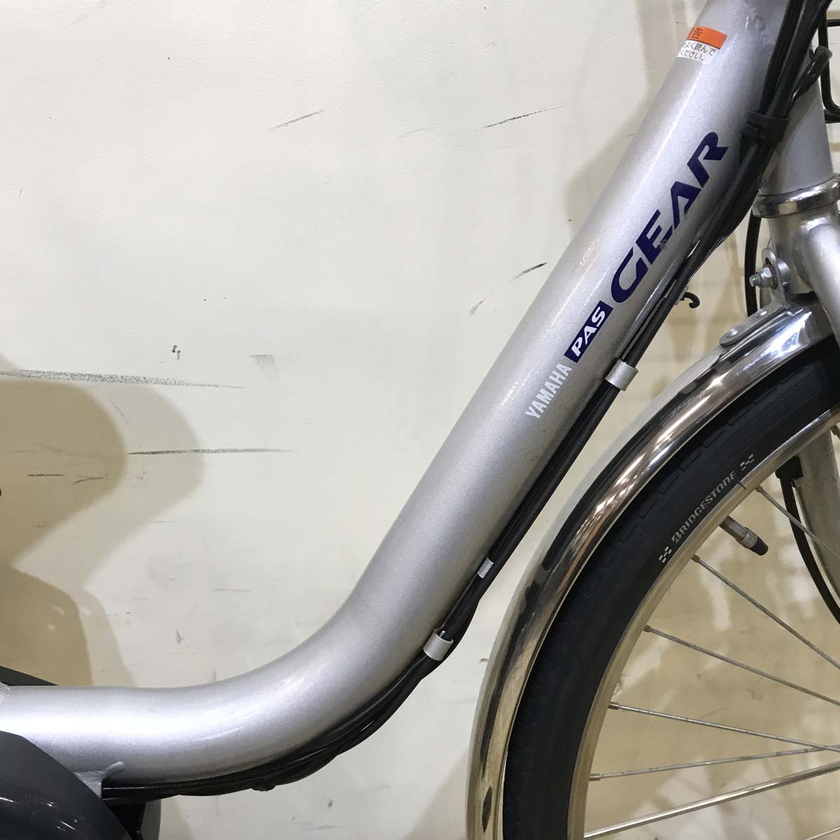 中古電動自転車 ヤマハ PAS GEAR U パス ギア ユー シルバー 26インチ KB095 