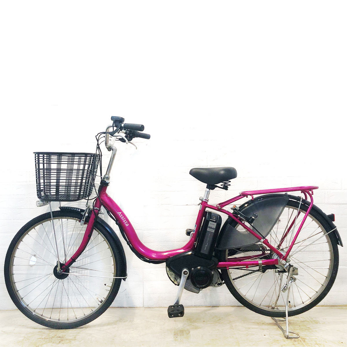 中古電動自転車 ブリヂストン アシスタ ロイヤル ピンク 24インチ YD020