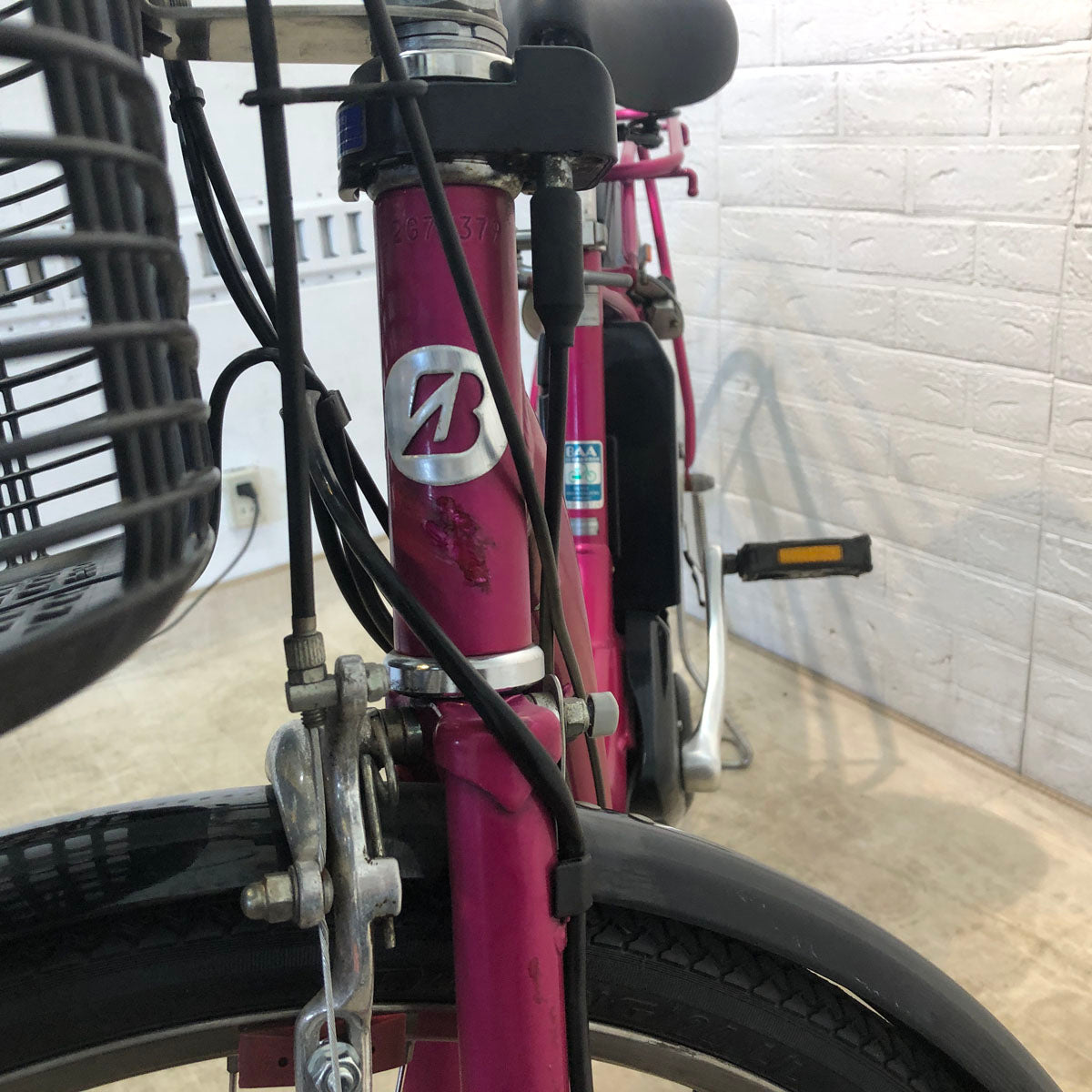 中古電動自転車 ブリヂストン アシスタ ロイヤル ピンク 24インチ YD020
