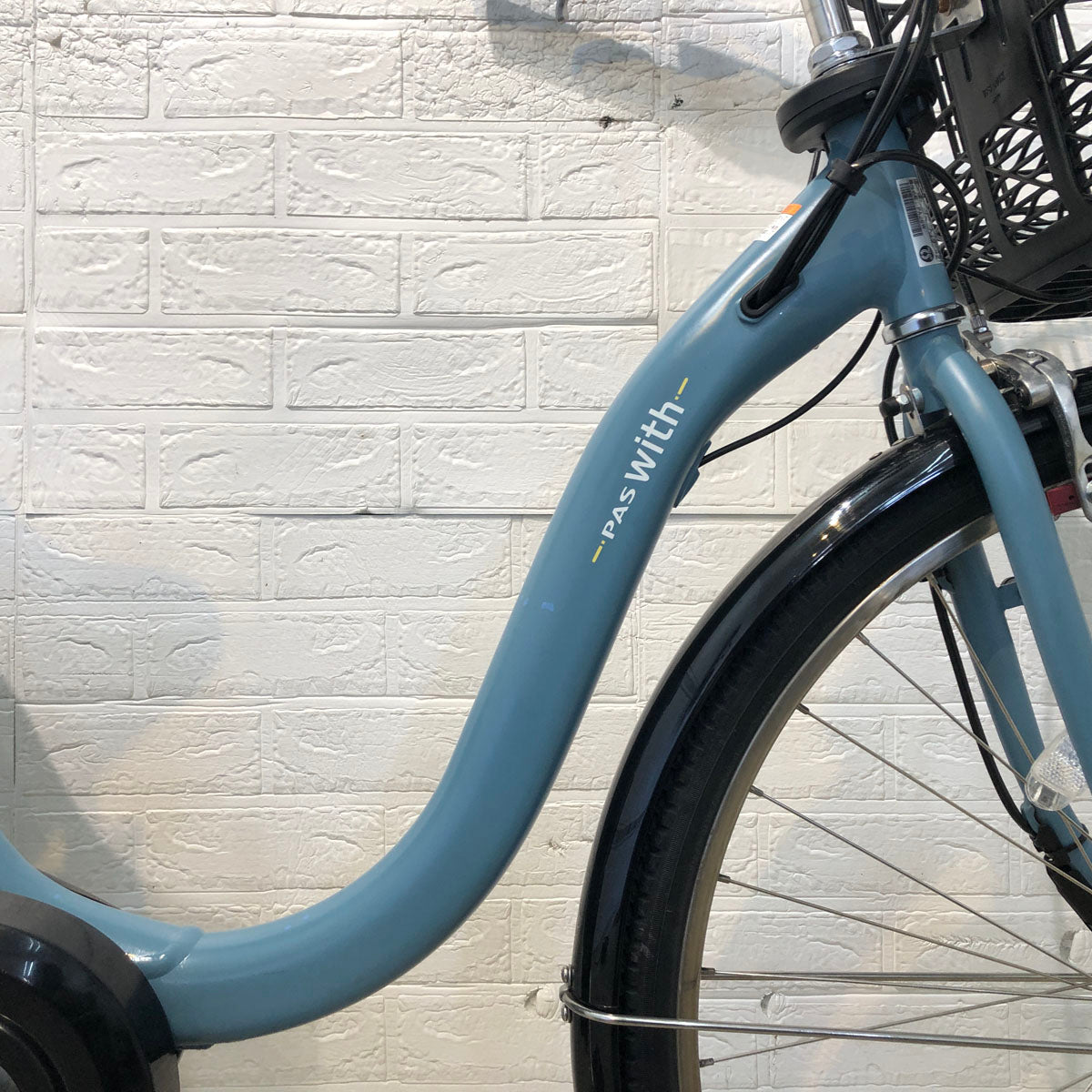 中古電動自転車 ヤマハ PAS With パス ウィズ ブルー 26インチ YD021