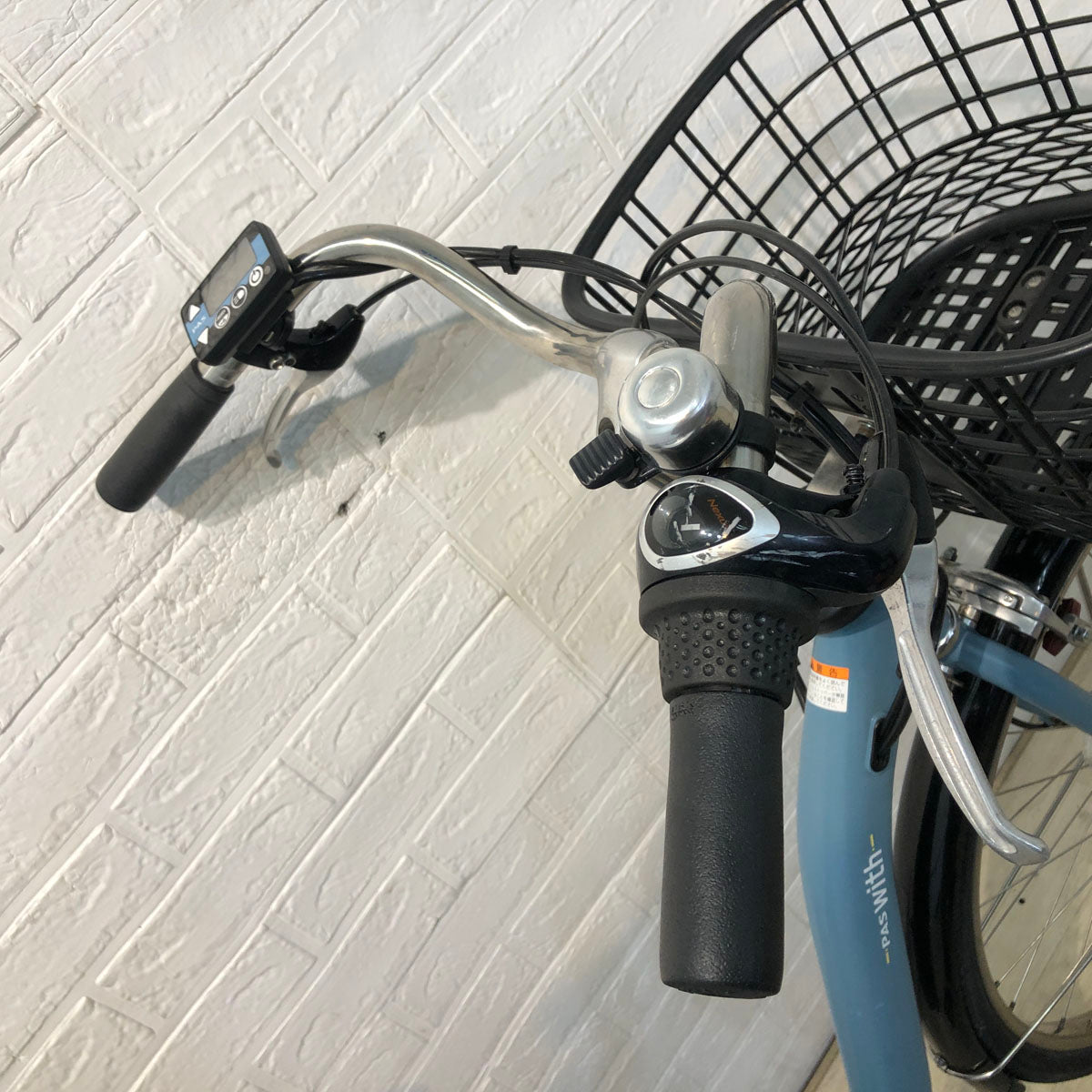 中古電動自転車 ヤマハ PAS With パス ウィズ ブルー 26インチ YD021