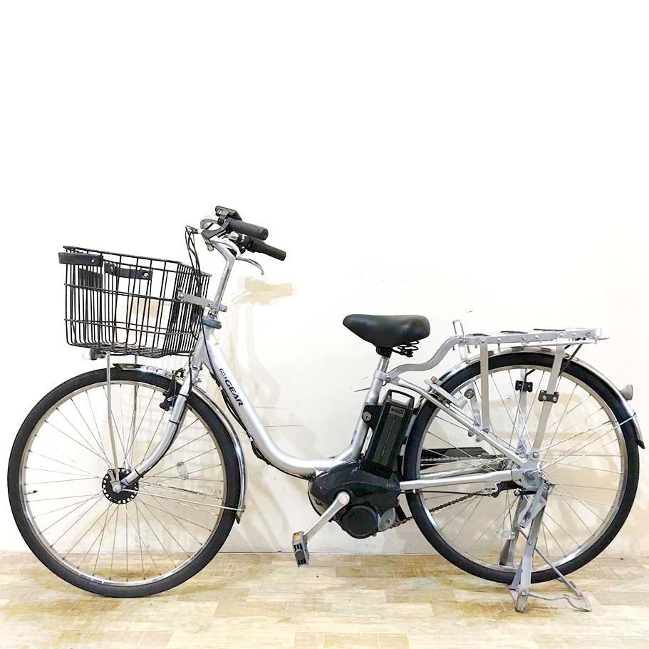 中古電動自転車 ヤマハ PAS ギア シルバー 26インチ KG103