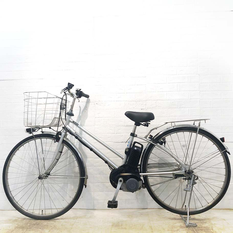中古電動自転車 パナソニック ティモDX シルバー 27インチ YI031