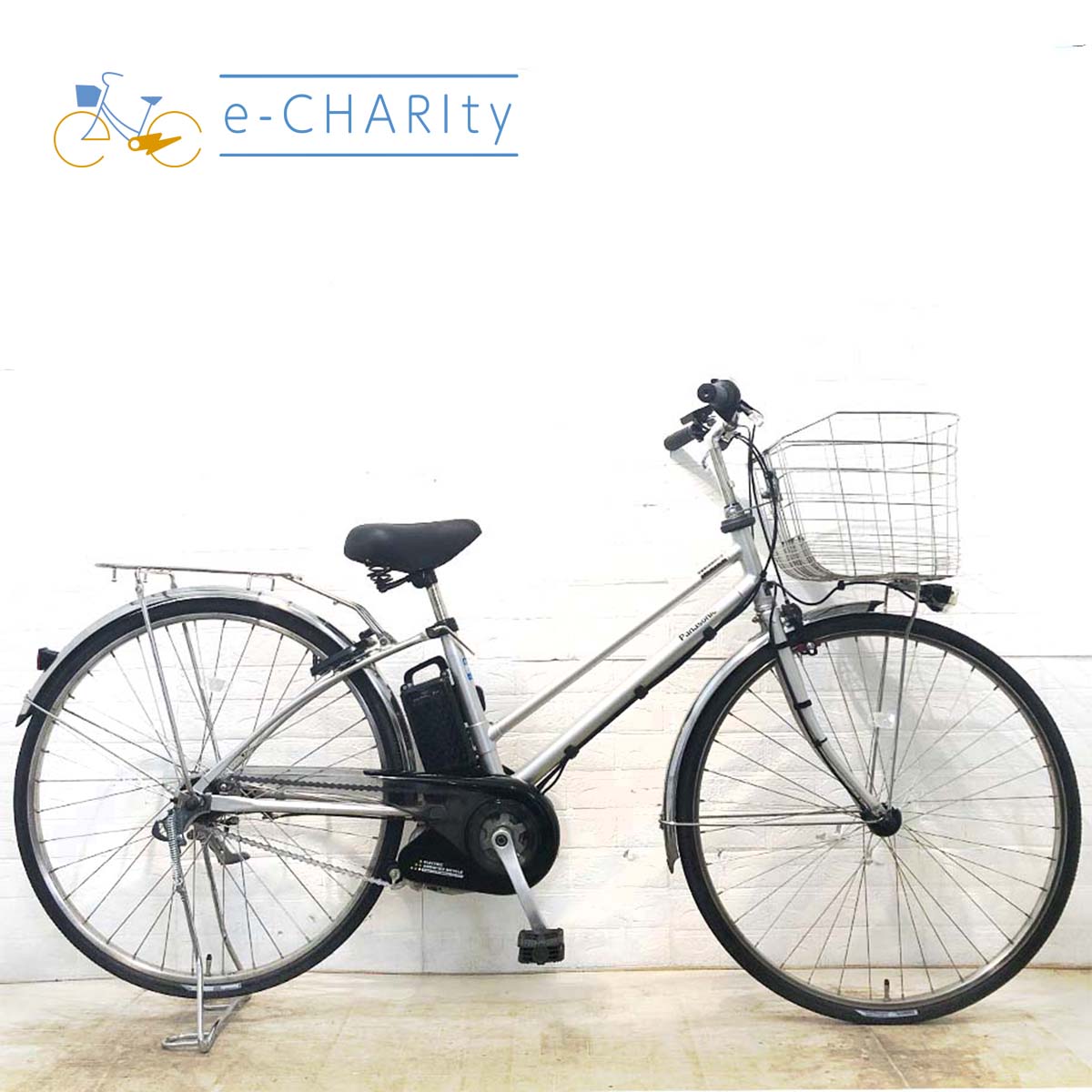中古電動自転車 パナソニック ティモDX シルバー 27インチ YI031