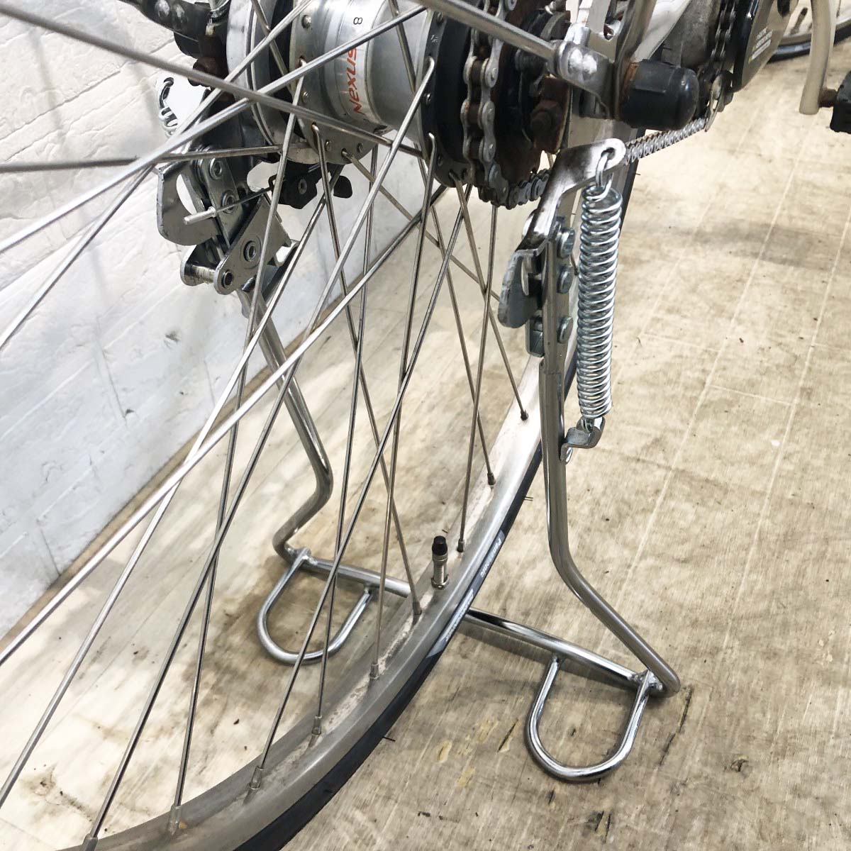 中古電動自転車 パナソニック ティモDX シルバー 27インチ YI031