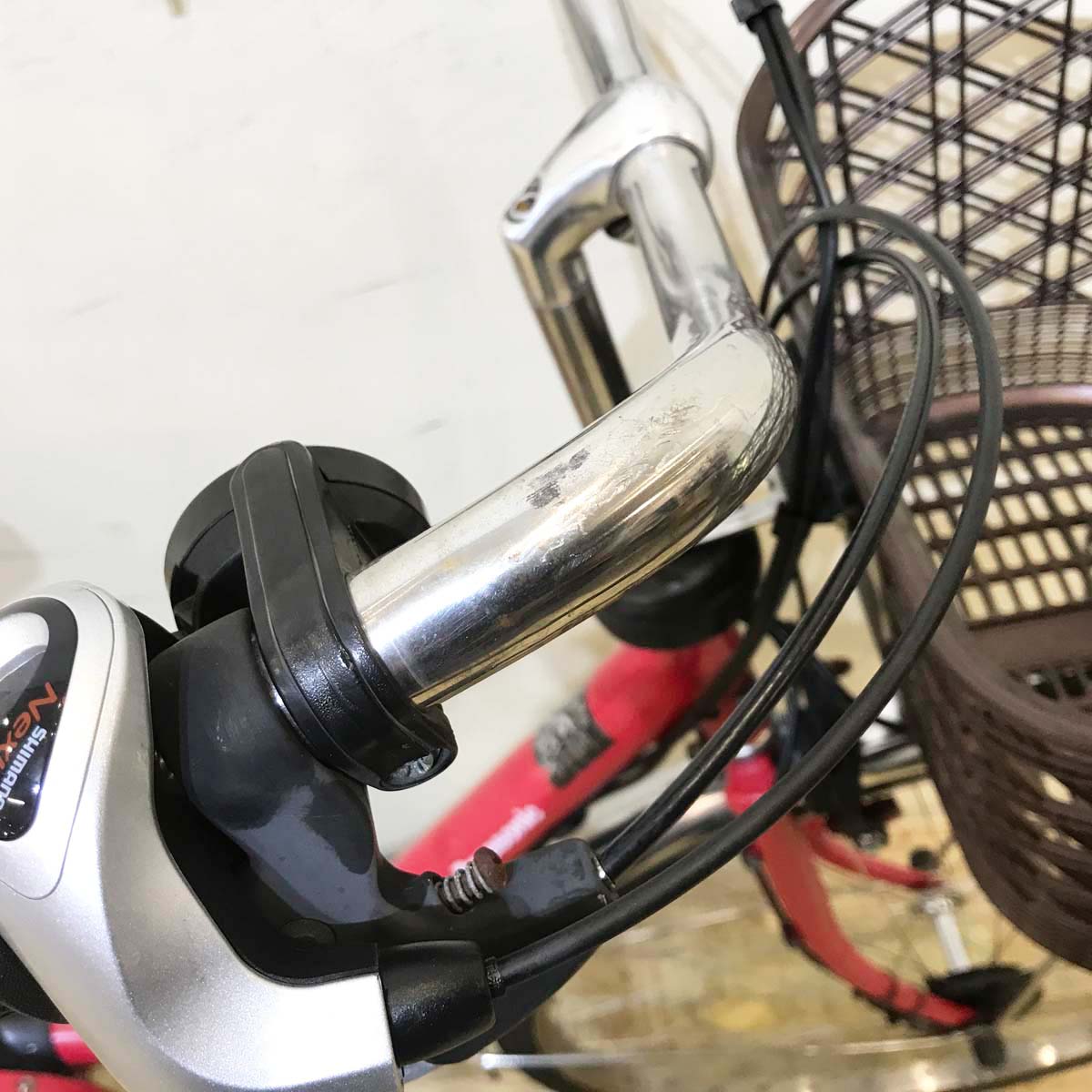 中古電動自転車 パナソニック ビビスタイルDX レッド 26インチ KG107
