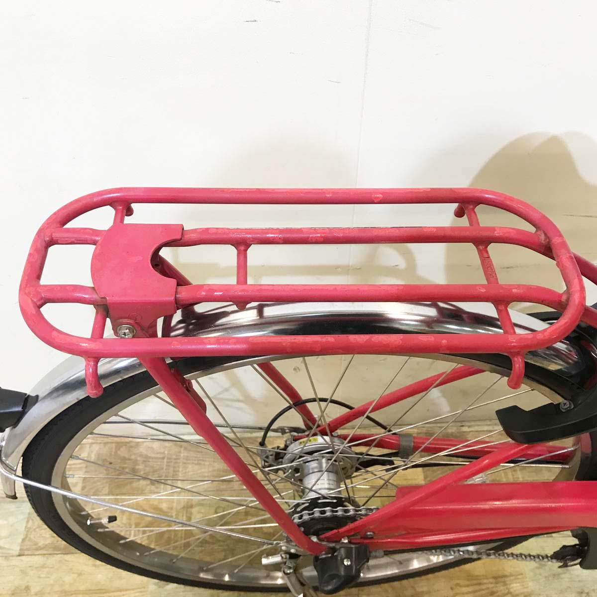 中古電動自転車 パナソニック ビビスタイルDX レッド 26インチ KG107