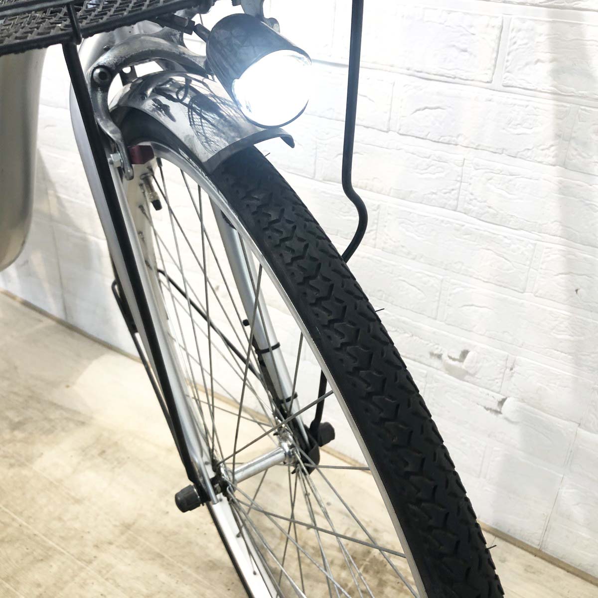 中古電動自転車 ヤマハ PAS チア シルバー 26インチ YI034