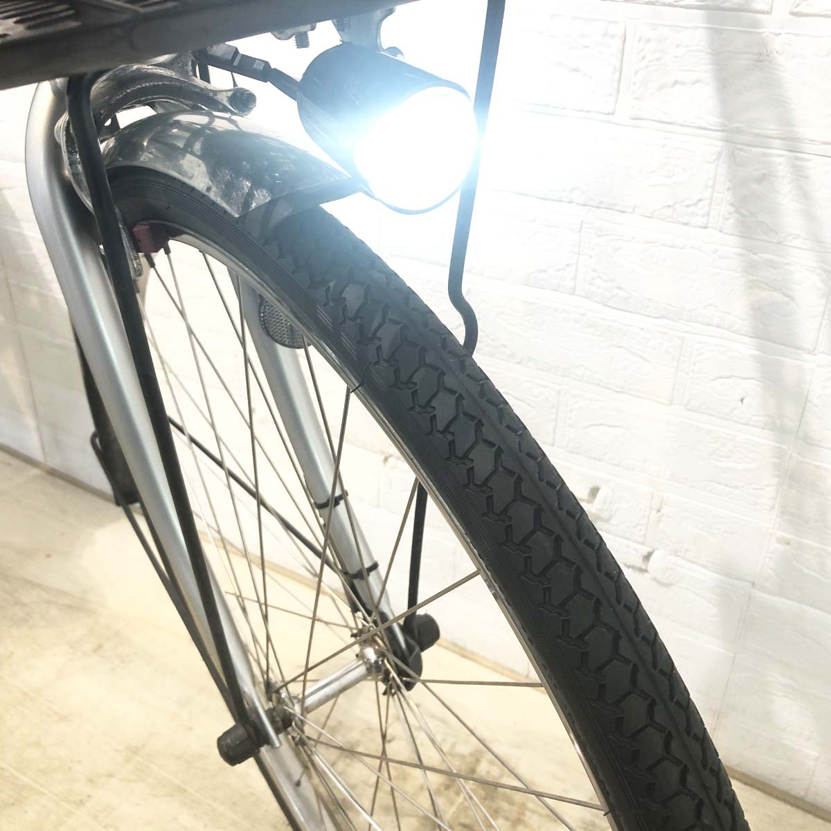 中古電動自転車 ヤマハ PAS チア シルバー 26インチ YI035