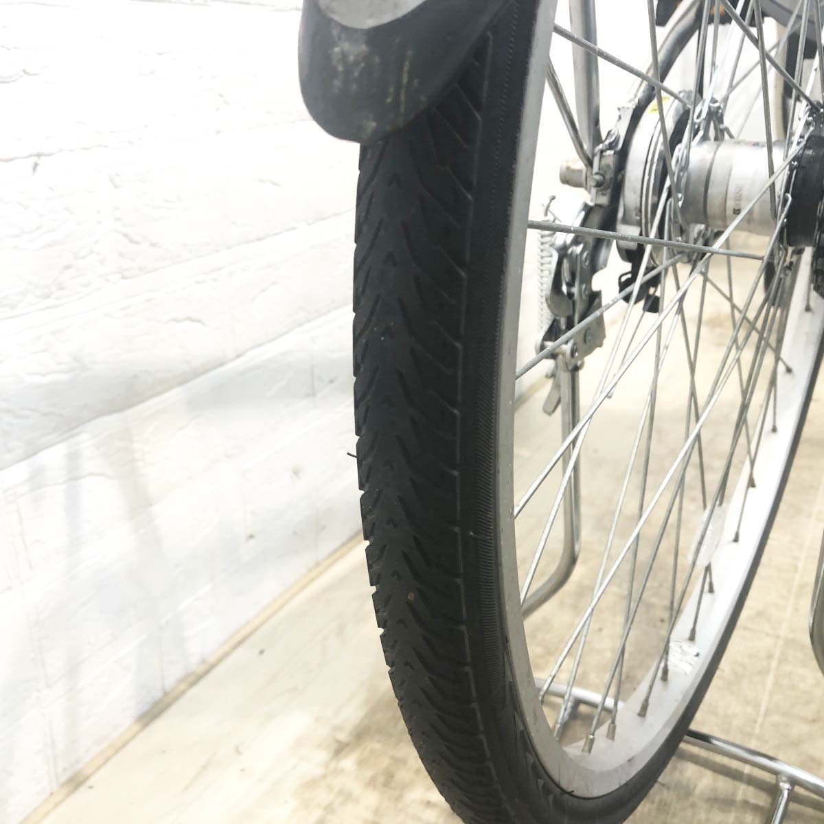 中古電動自転車 ブリヂストン アシスタファイン シルバー 26インチ YI036