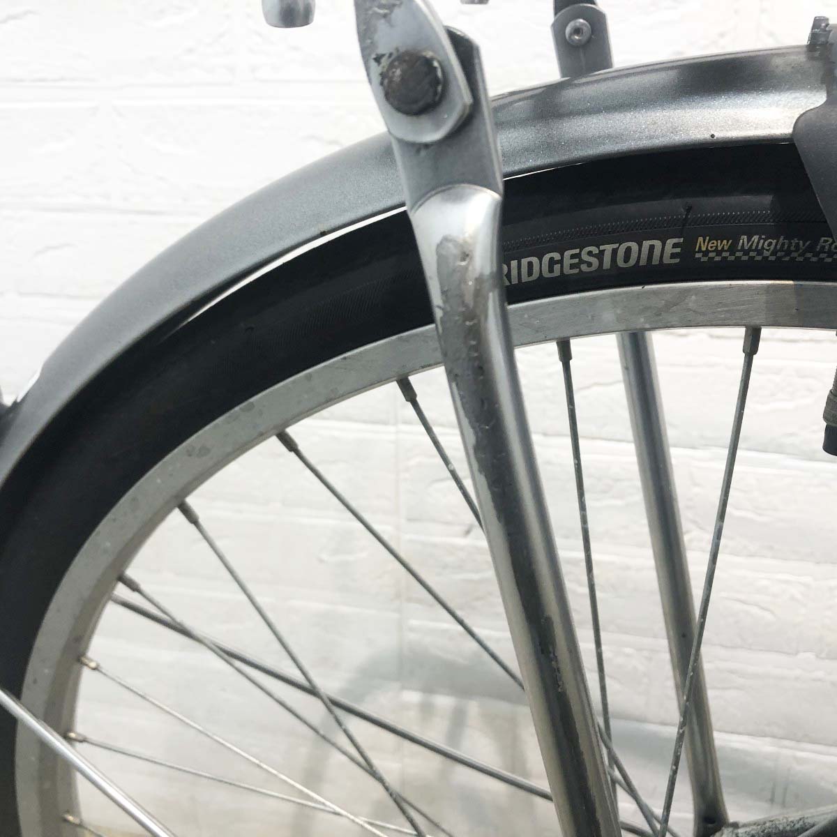 中古電動自転車 ブリヂストン アシスタファイン シルバー 26インチ YI036