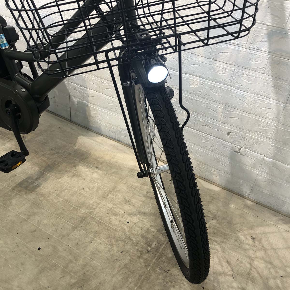 中古電動自転車 ヤマハ  PAS RIN パス リン カーキ 26インチ YD032