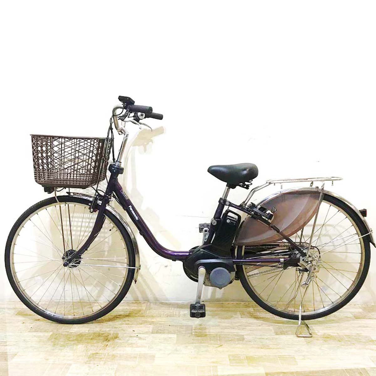 中古電動自転車  パナソニック ビビ DX パープル 26インチ KB111 