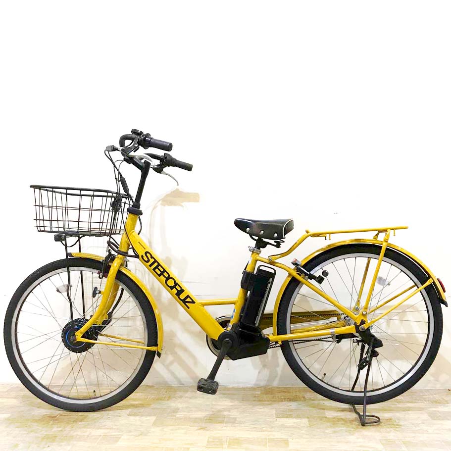 中古電動自転車 ブリヂストン ステップクルーズe イエロー 26インチ KG112