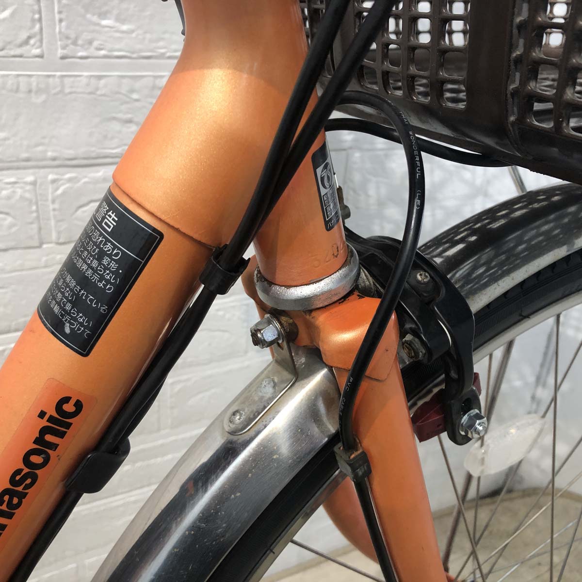 中古電動自転車 パナソニック ビビ DX オレンジ 26インチ YD035 