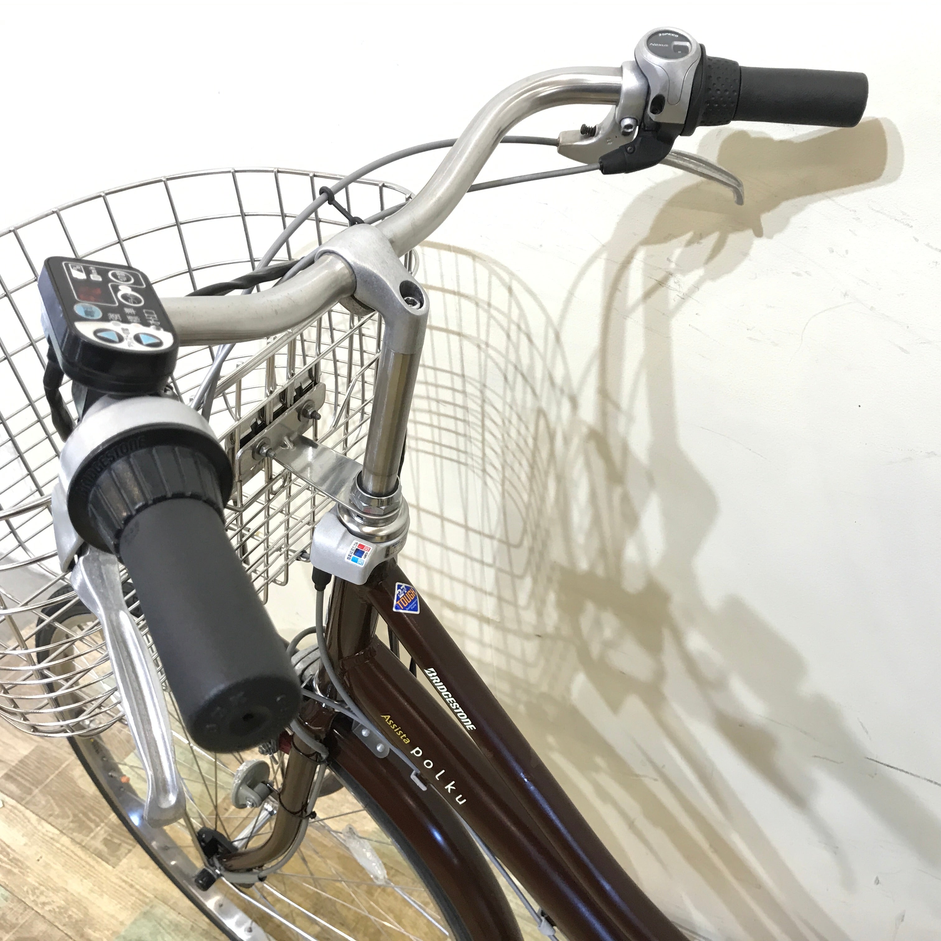 ちきゅうだま ブリヂストン アシスタポルク 26インチ 電動アシスト中古車 ブリヂストン アシスタ ポルク ブルー 26インチ KT088 【中古車