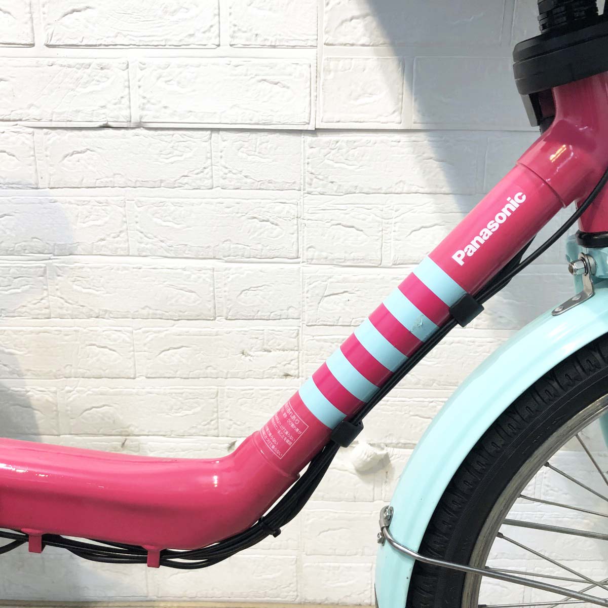 中古電動自転車 新品バッテリー パナソニック ギュットミニDX ピンク