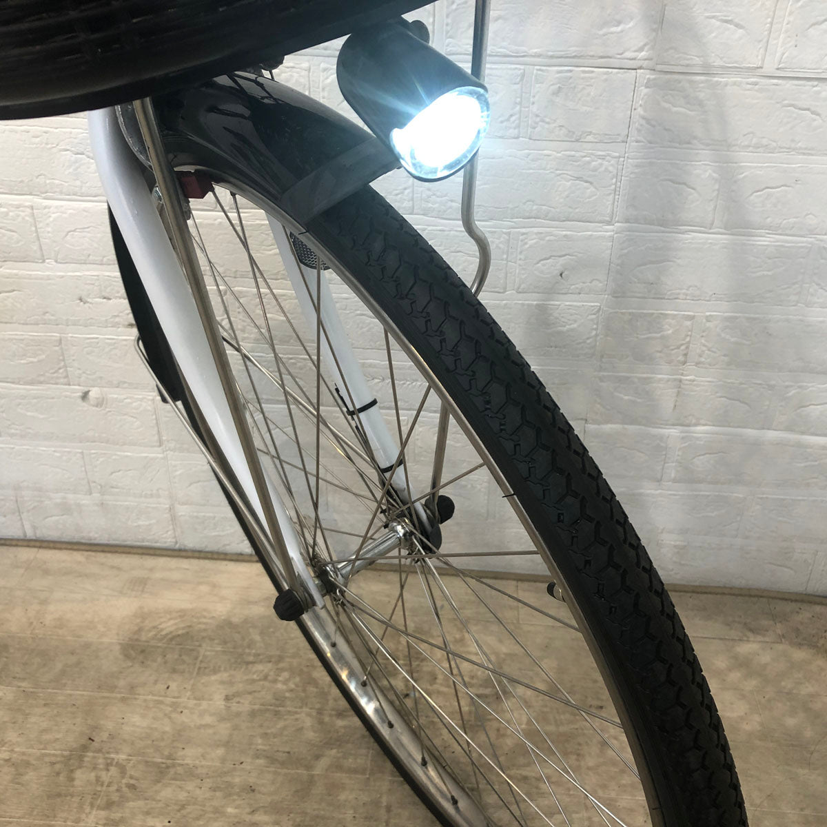 中古電動自転車 ヤマハ PAS With パス ウィズ ホワイト 26インチ YD038