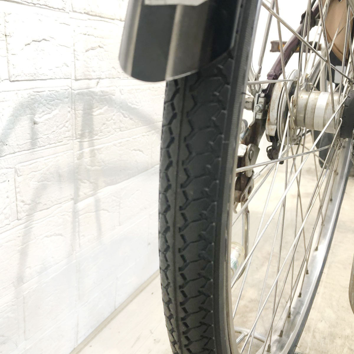 中古電動自転車 ブリヂストン アシスタDX パープル 26インチ YI046