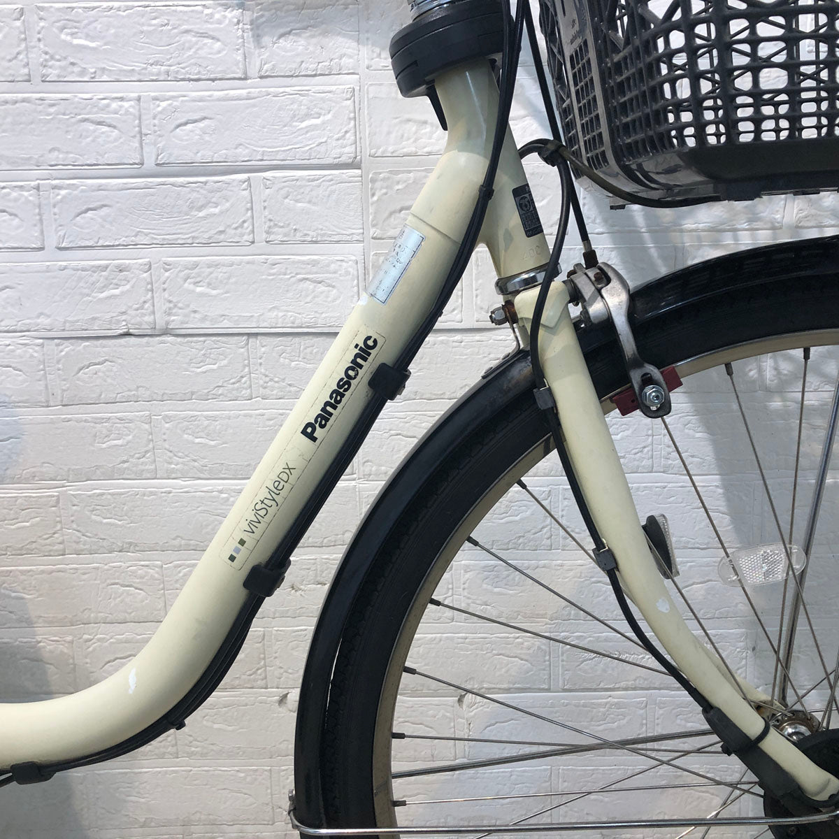 中古電動自転車 パナソニック ビビ スタイル DX アイボリーホワイト 26インチ YD041