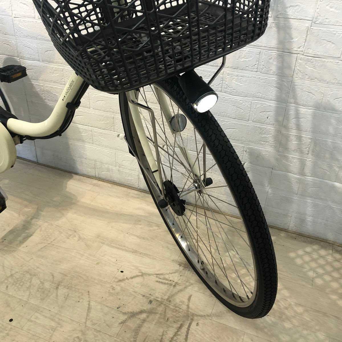 中古電動自転車 パナソニック ビビ スタイル DX アイボリーホワイト 26インチ YD041