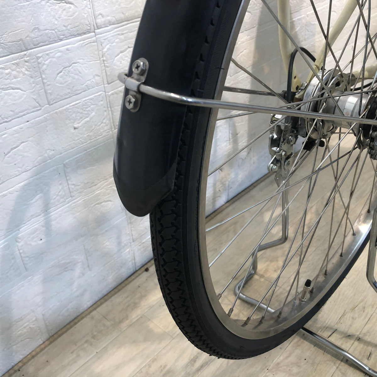 中古電動自転車 パナソニック ビビ スタイル DX アイボリーホワイト 26インチ YD041