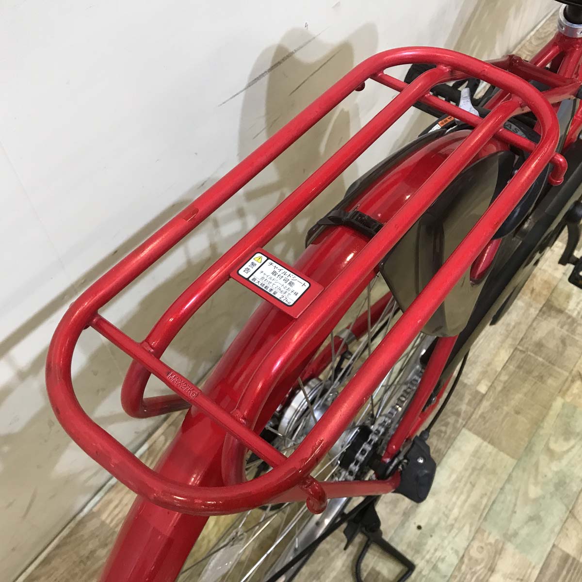 中古電動自転車  ヤマハ PAS Ami パス アミ レッド 26インチ KC002