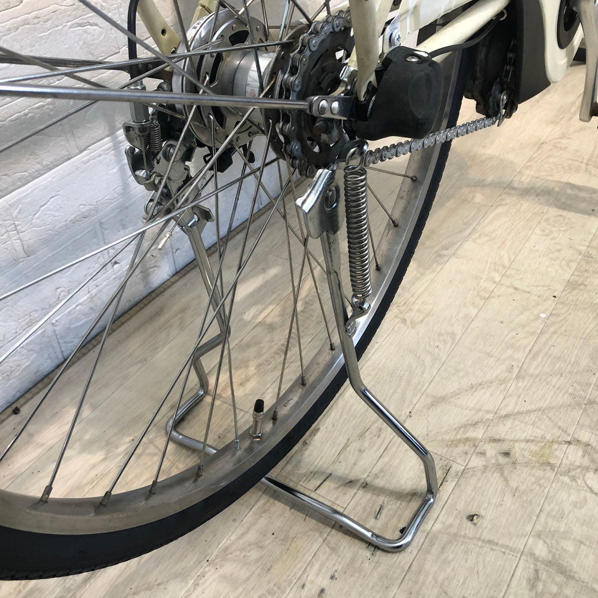 中古電動自転車 パナソニック ビビ スタイル DX アイボリーホワイト 26インチ YD041