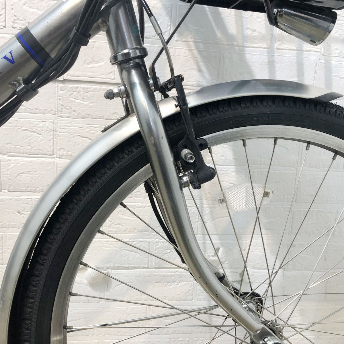 中古電動自転車 ヤマハ PAS シオンV シルバー 24インチ YI048