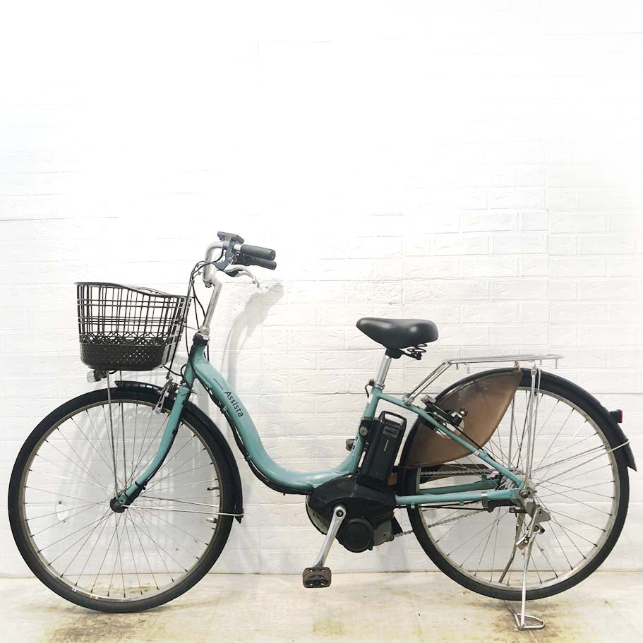 中古電動自転車 ブリヂストン アシスタDX グリーン 26インチ YI051