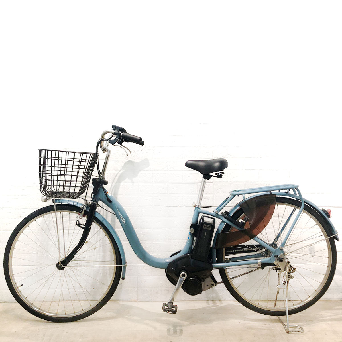 電動自転車 ヤマハ PAS With DX パス ウィズ DX ブルー 26インチ YV120 【中古車】 