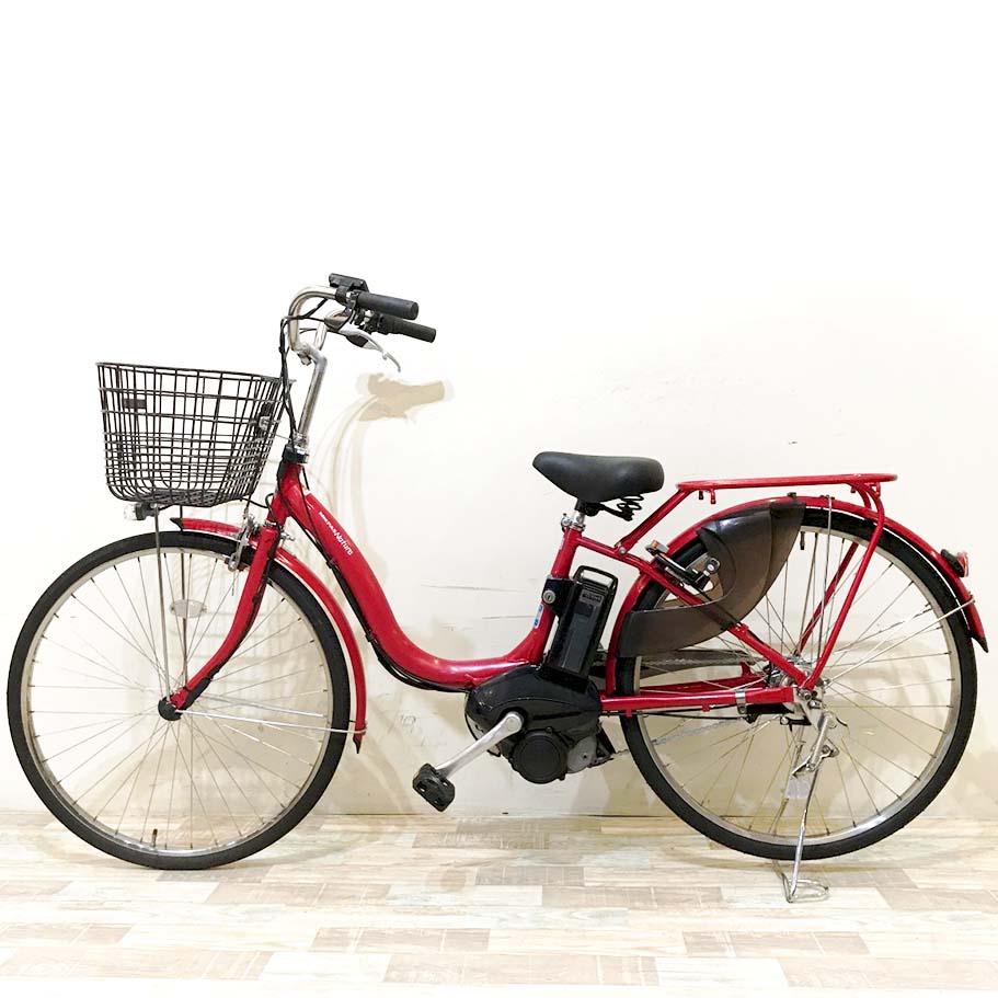 中古電動自転車 ヤマハ PAS ナチュラ レッド 26インチ KH003
