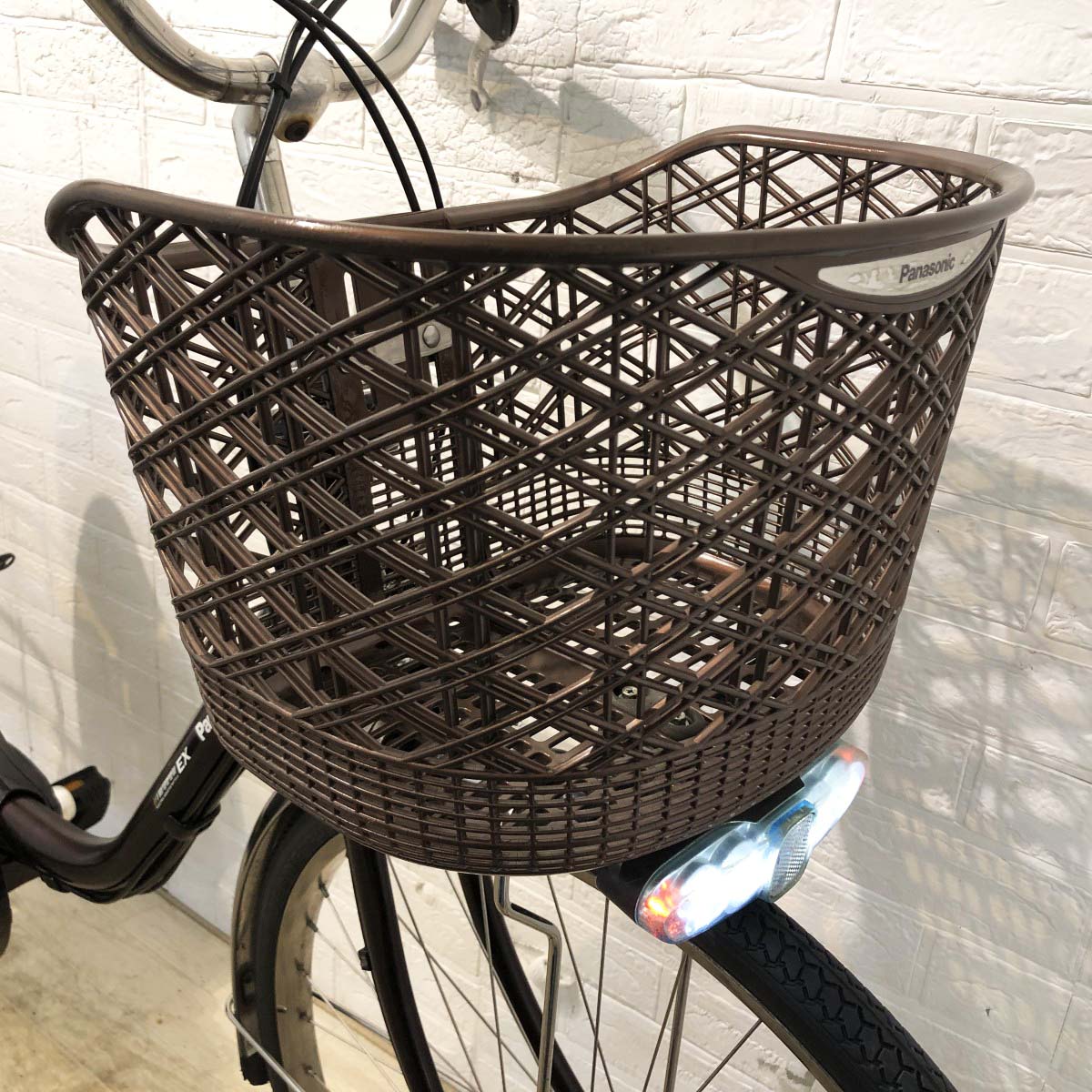 中古電動自転車 新品バッテリー パナソニック ビビEX ブラウン 26インチ YI056