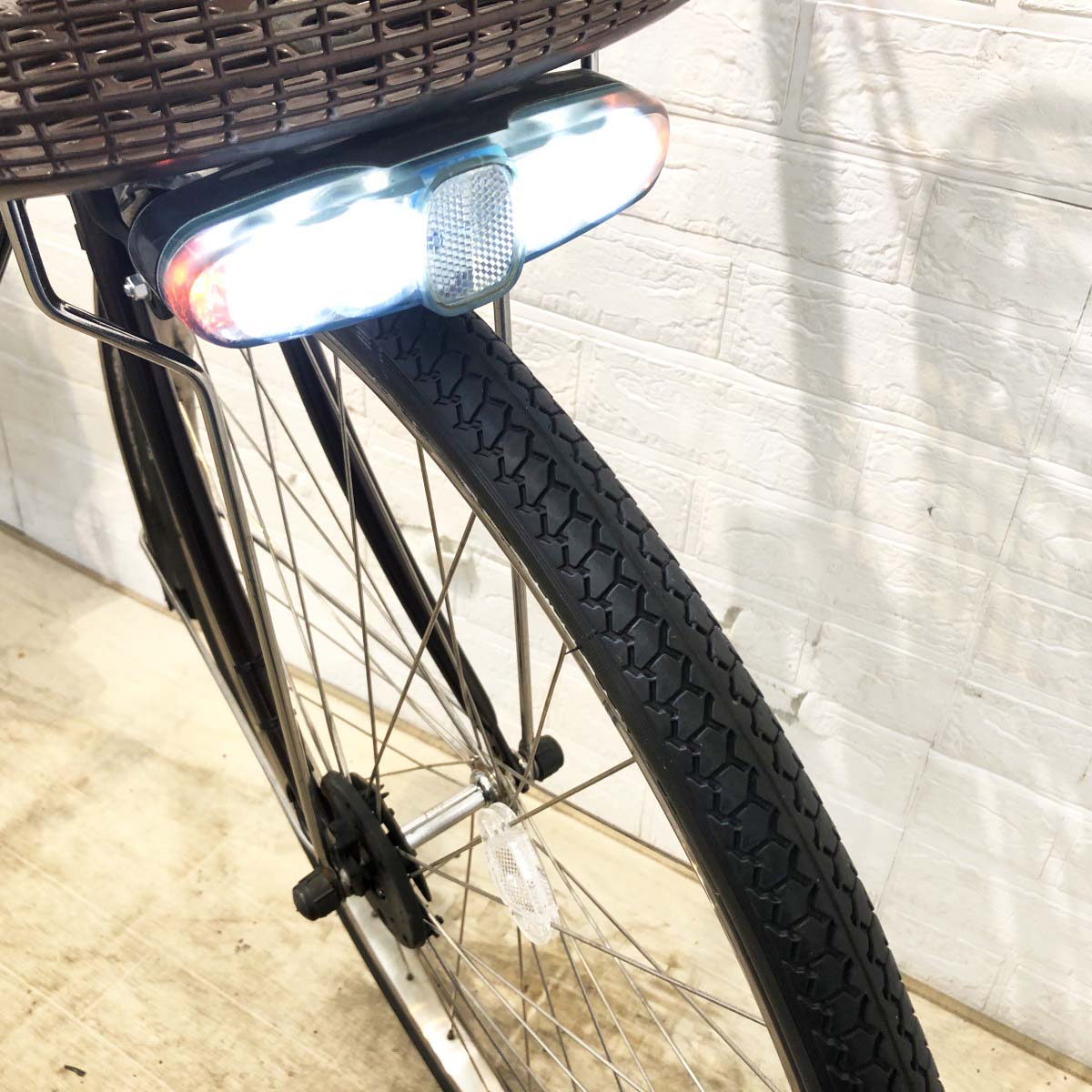 中古電動自転車 新品バッテリー パナソニック ビビEX ブラウン 26インチ YI056