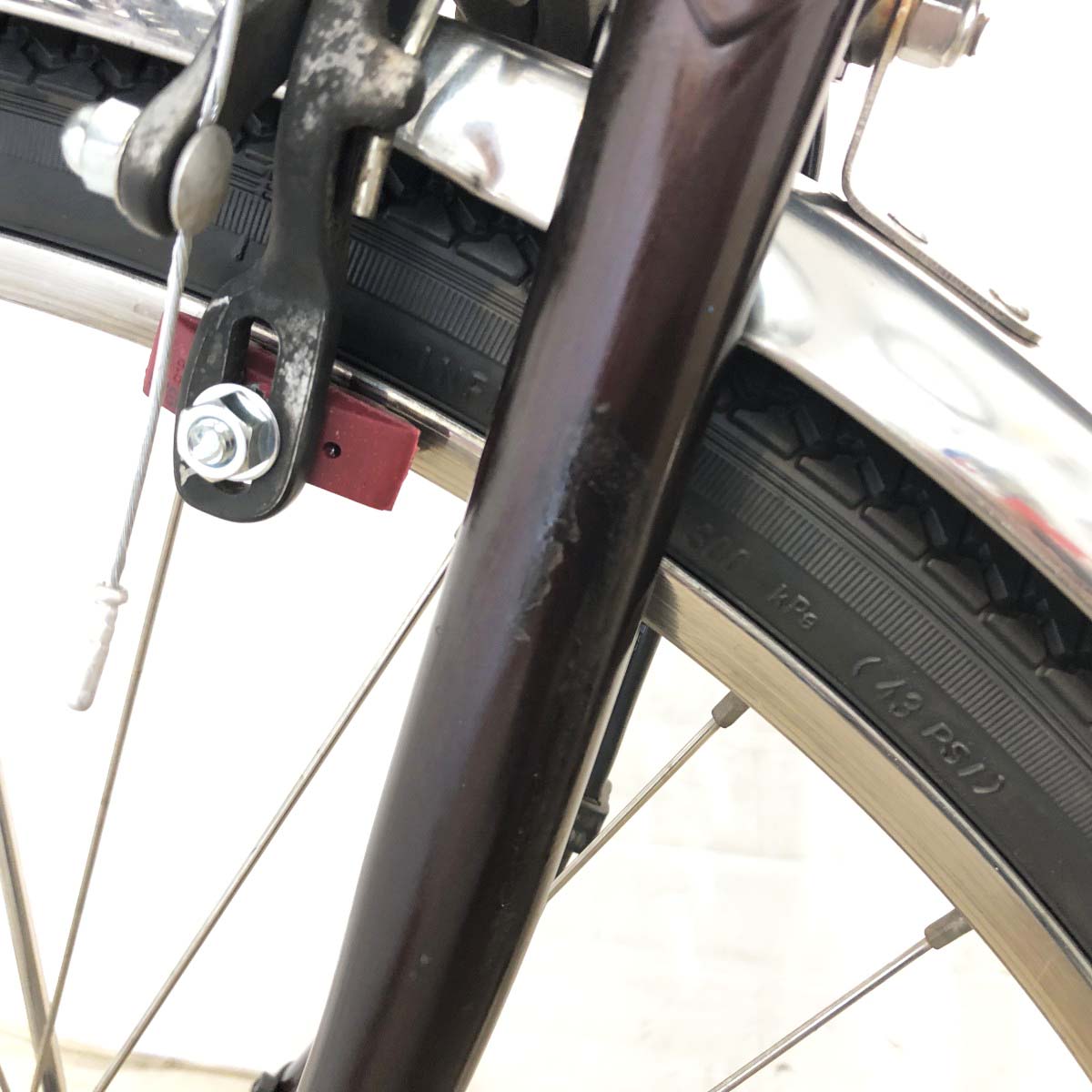 中古電動自転車 新品バッテリー パナソニック ビビEX ブラウン 26インチ YI056