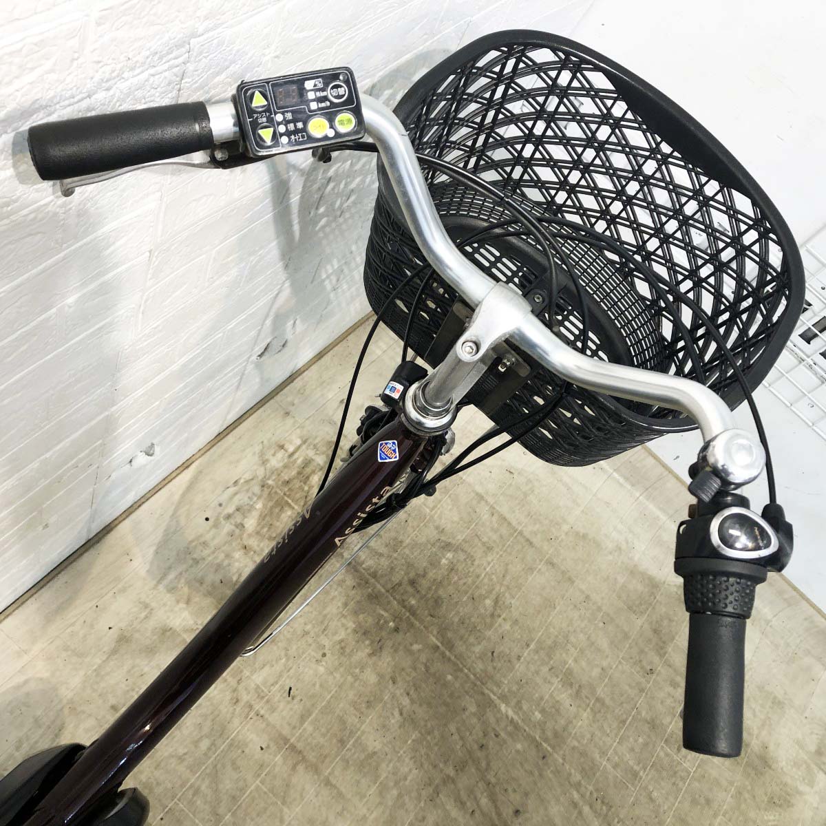 中古電動自転車 ブリヂストン アシスタファインDX ブラウン 26インチ YI057