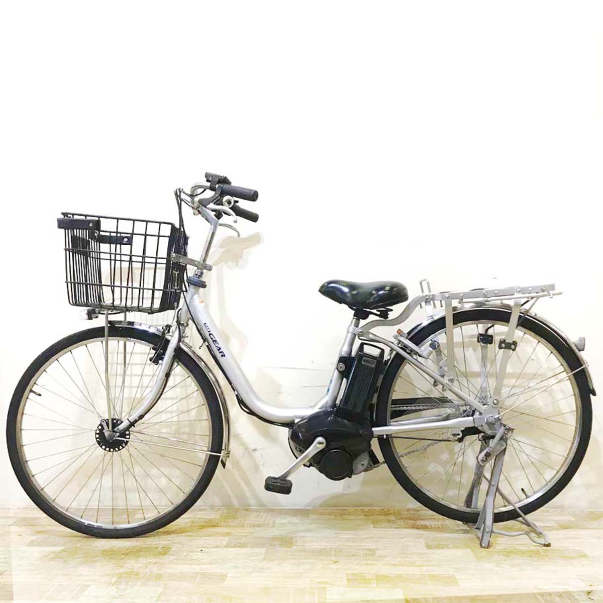 中古電動自転車 ヤマハ PAS GEAR U パス ギア ユー シルバー 26インチ KC010