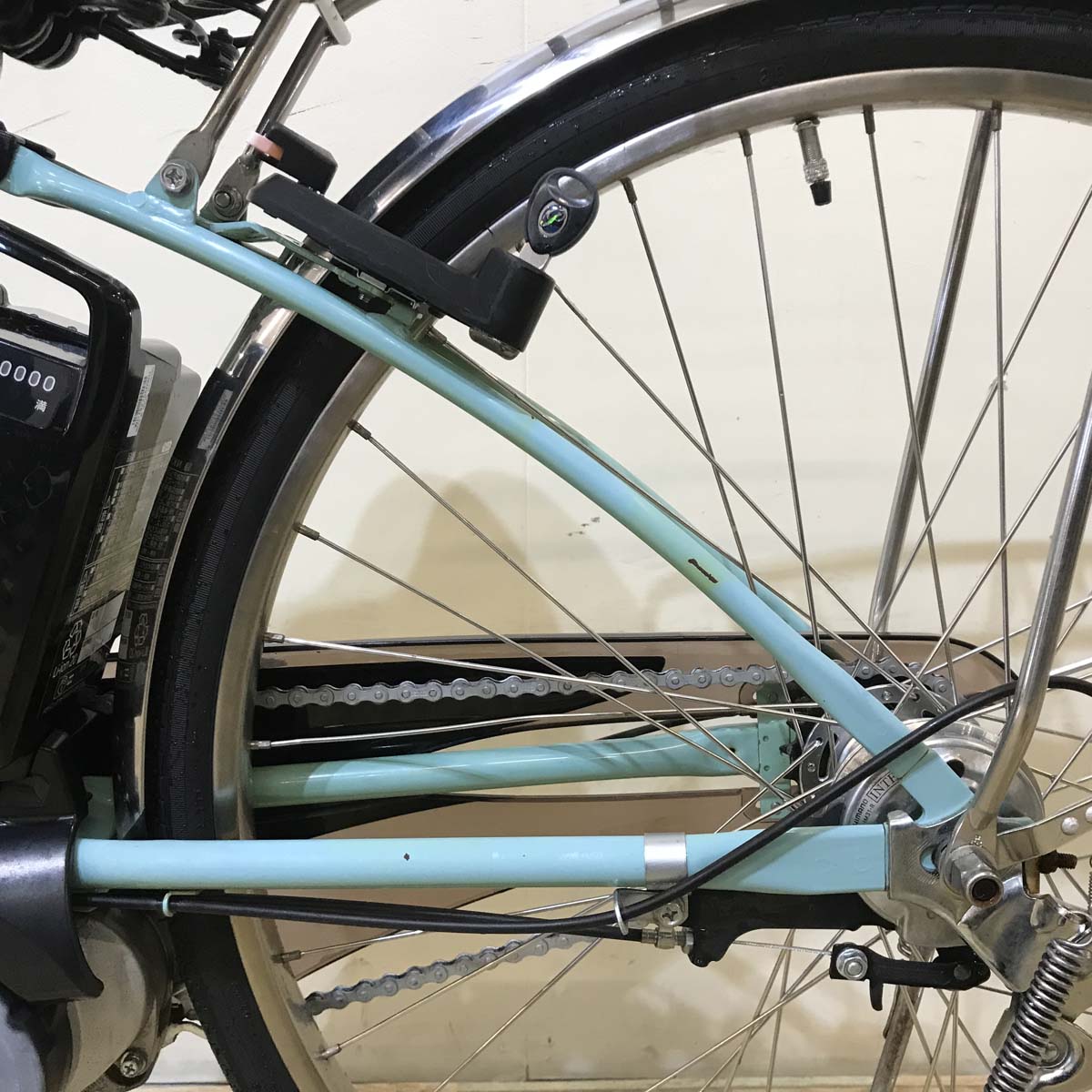 中古電動自転車  パナソニック ビビ DX ミントグリーン 26インチ KC011 